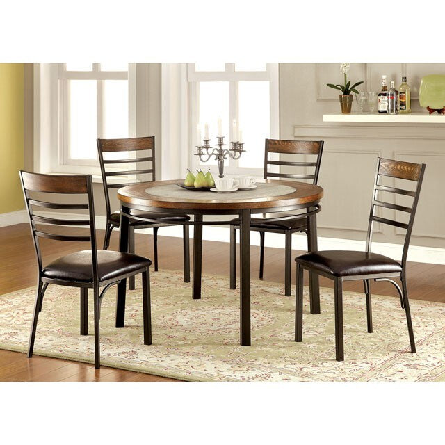 Furniture of America Hailey CM3828RT Round Dining Table IMAGE 1