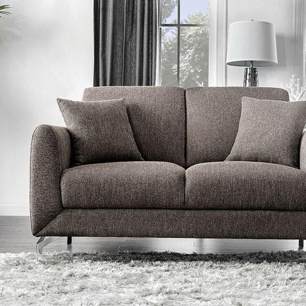  Furniture of America Lauritz Stationary Fabric Loveseat CM6088BR-LV-VN IMAGE 1