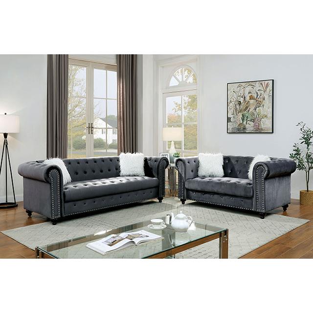 Furniture of America Giacomo CM6240GY-CH-PK Chair IMAGE 2