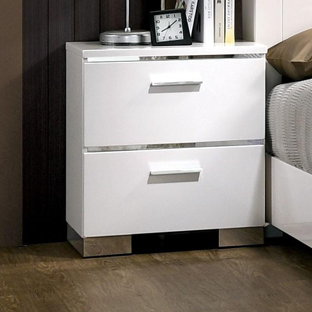 Furniture of America Carlie CM7049WH-N Night Stand IMAGE 1