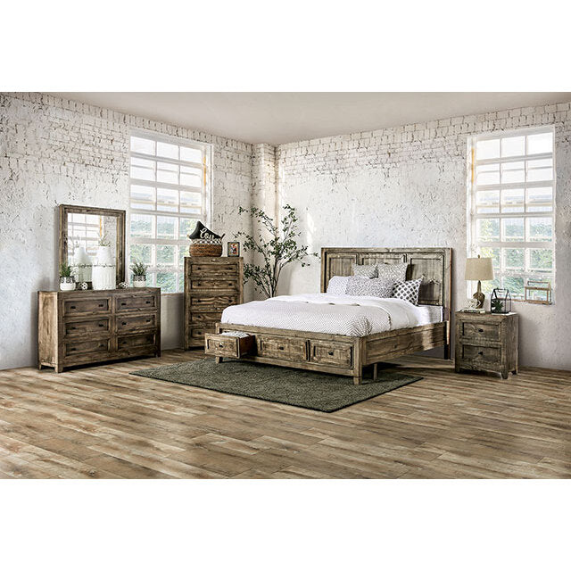 Furniture of America Oakridge EM7074BR-Q-BED Queen Bed IMAGE 2