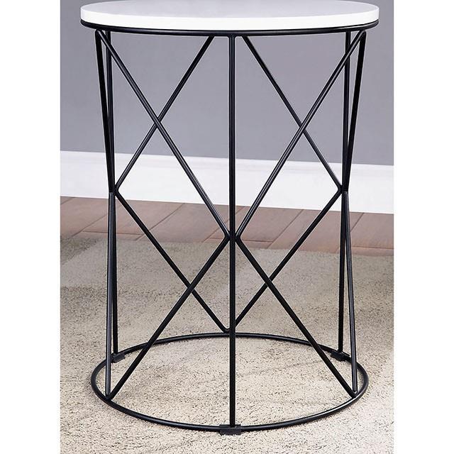 Furniture of America Madyson FOA-AC340WH-3A 3 Pc. Nesting Table IMAGE 4
