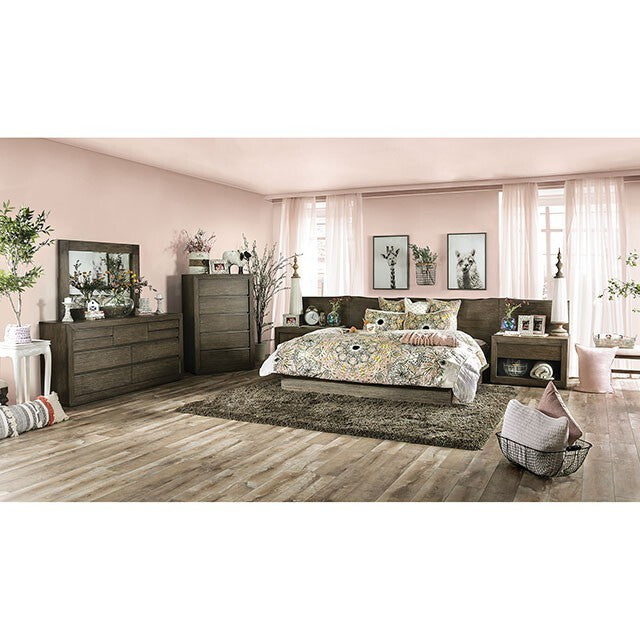 Furniture of America Bridgewater FOA7490Q-BED+PL Queen Bed w/ Panels IMAGE 2