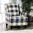 Furniture of America Nash SM8101-CH-SQ Checkered Chair IMAGE 1
