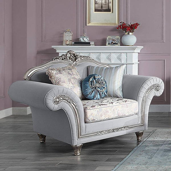 Acme Furniture Pelumi LV01114 Chair with 3 Pillows IMAGE 1