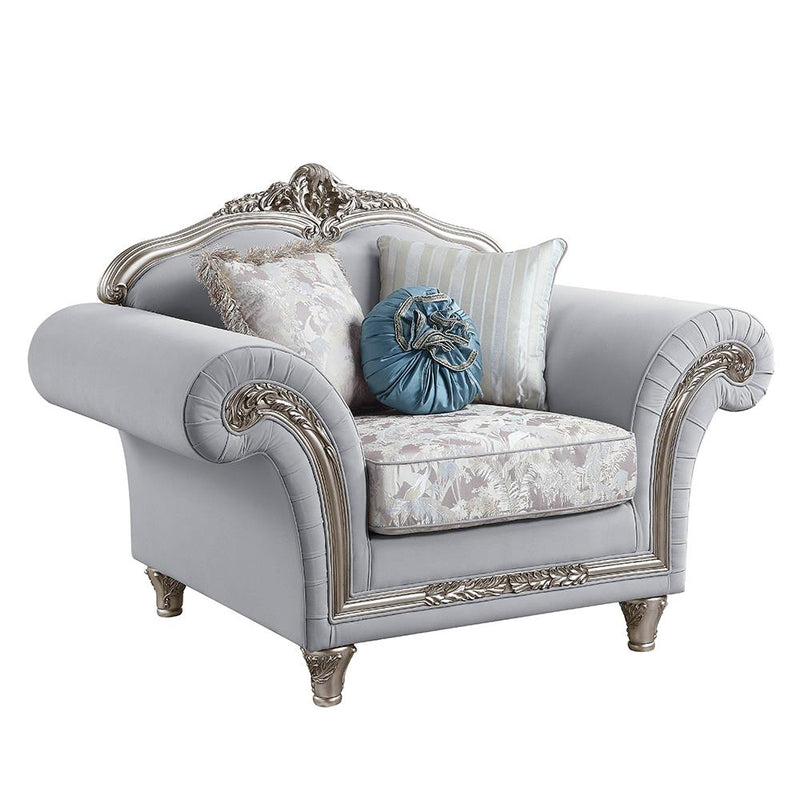 Acme Furniture Pelumi LV01114 Chair with 3 Pillows IMAGE 2