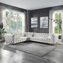 Acme Furniture Atronia LV01160 Sectional Sofa with 4 Pillows IMAGE 1