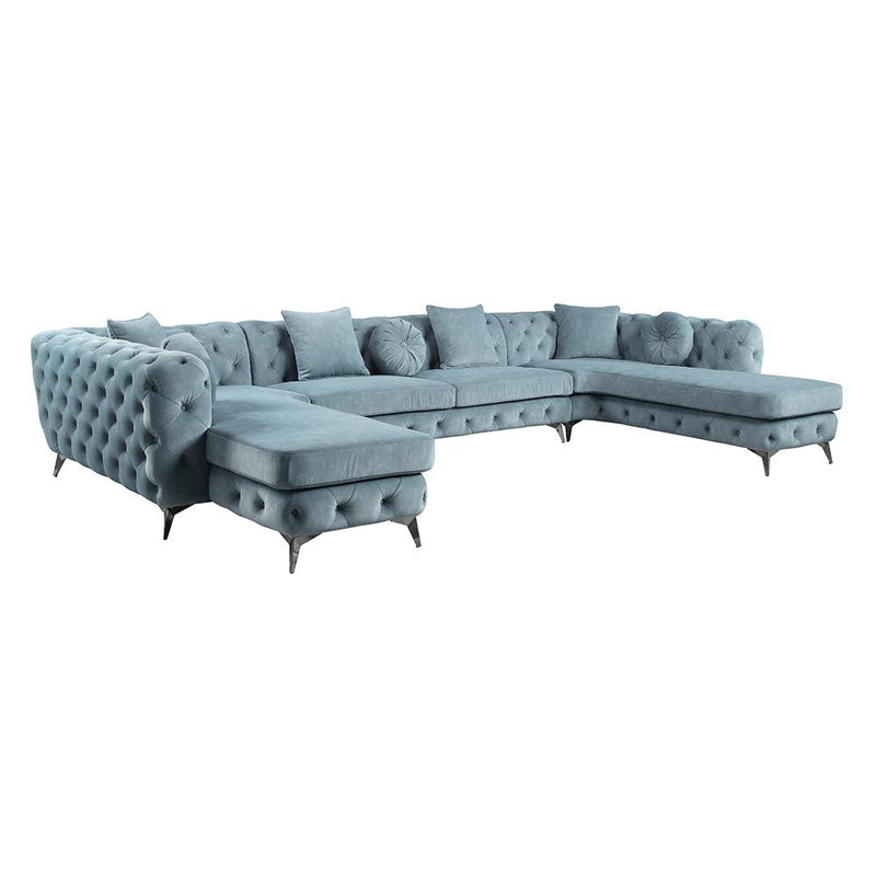 Acme Furniture Zerah LV01161 Sectional Sofa with 7 Pillows IMAGE 2
