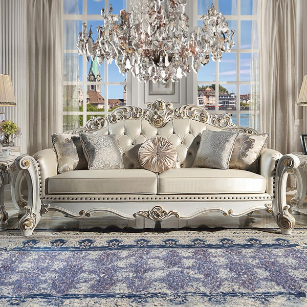 Acme Furniture Vendome LV01324 Sofa with 5 Pillows IMAGE 1