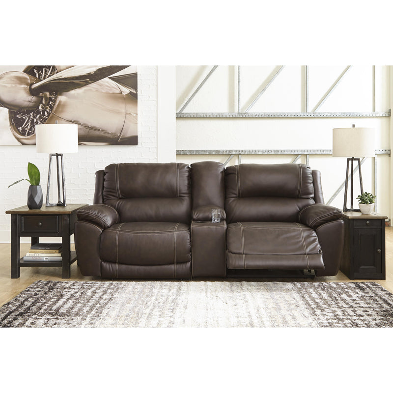 Signature Design by Ashley Dunleith U71604S4 3 pc Power Reclining Loveseat with Console IMAGE 3