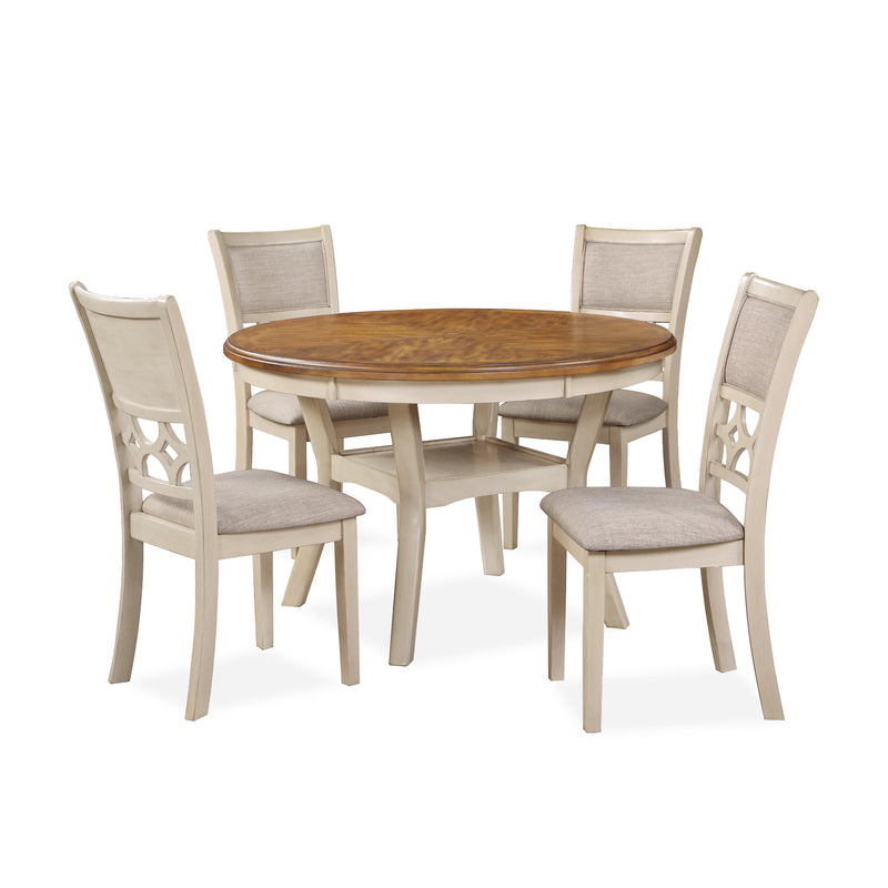 New Classic Furniture Mitchell D1763-50S-BSQ 5 pc Dinette - Two Tone Bisque/Brown IMAGE 1