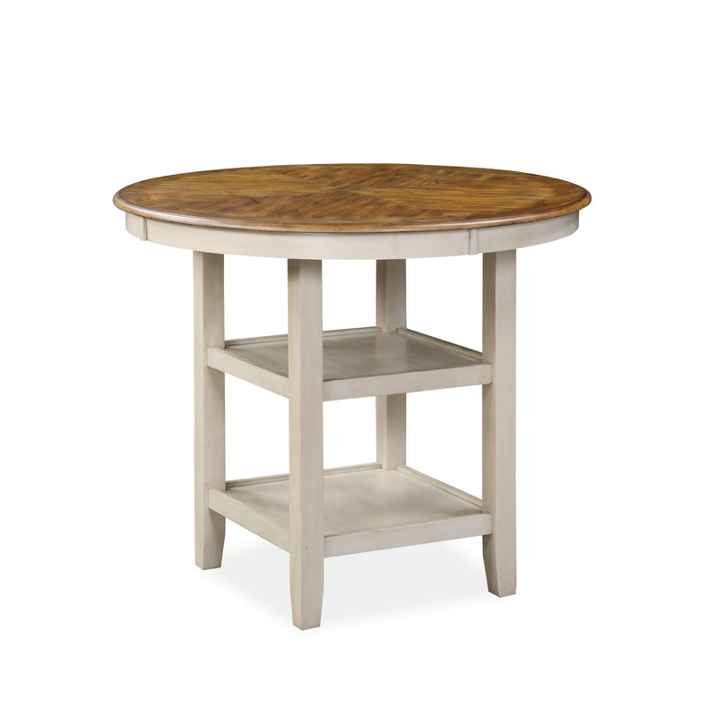 New Classic Furniture Mitchell D1763-52S-BSQ 5 pc Counter Height Dinette - Two Tone Bisque/Brown IMAGE 3