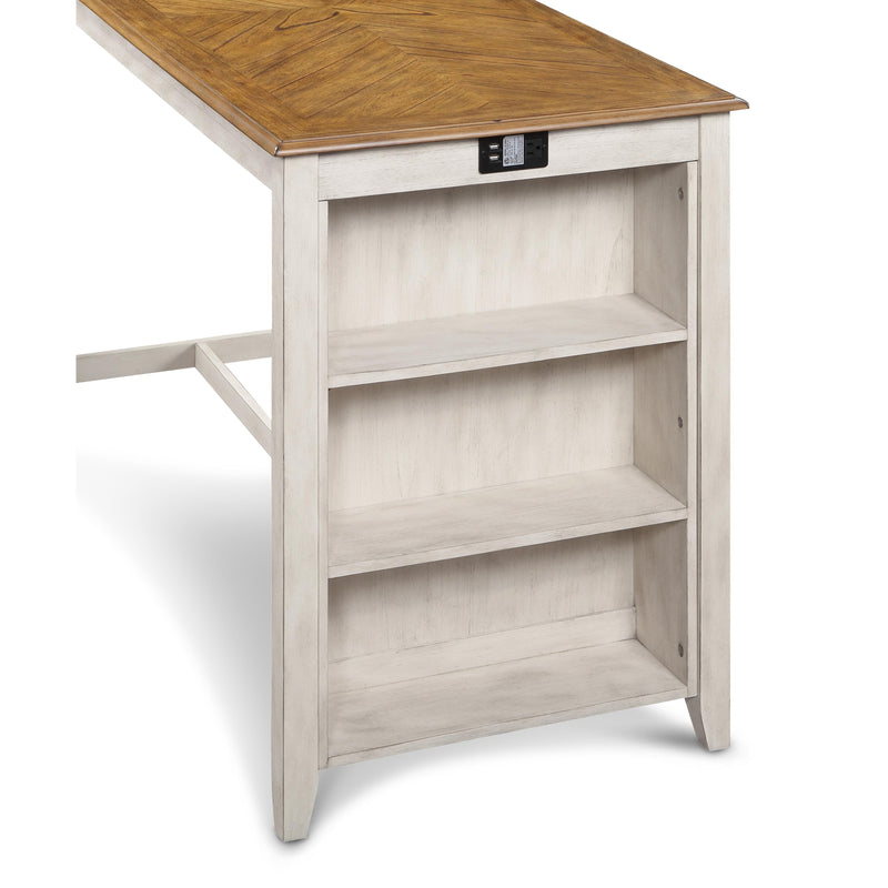 New Classic Furniture Amy D3651-60CS-BSQ 5 pc Counter Height Dinette - Two Tone Bisque/Brown IMAGE 5