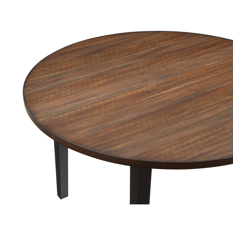 New Classic Furniture Potomac D4832B-48S-RND 5 pc Counter Height Dinette - Brown/Black IMAGE 4