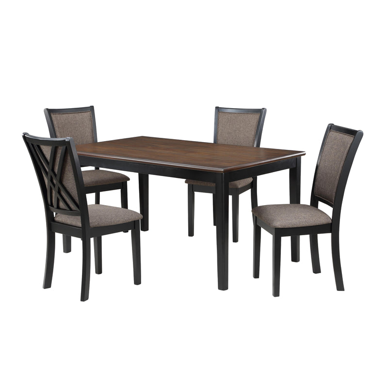 New Classic Furniture Potomac D4832B-60S-REC 5 pc Counter Height Dinette - Brown/Black IMAGE 1