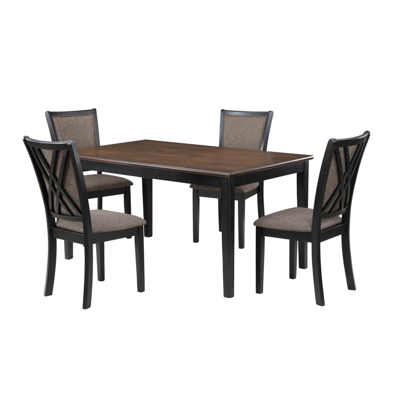 New Classic Furniture Potomac D4832B-60S-REC 5 pc Counter Height Dinette - Brown/Black IMAGE 2