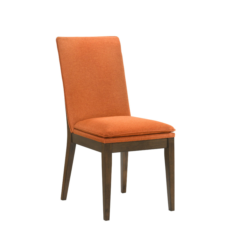 New Classic Furniture Maggie D7185B-20-ORG Dining Chair - Walnut/Terra Cotta IMAGE 1