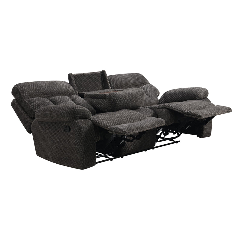 New Classic Furniture Bravo U1165-30-SLP Reclining Sofa - Charcoal IMAGE 3