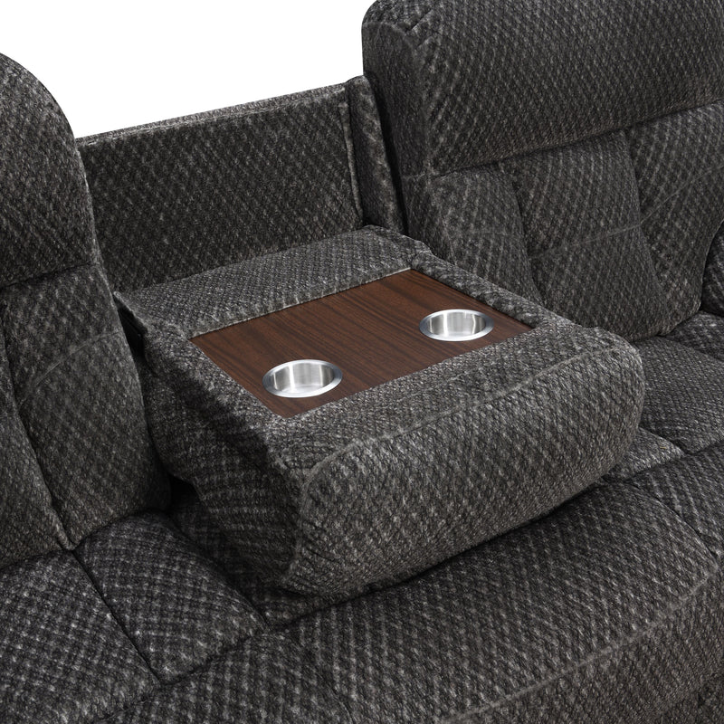 New Classic Furniture Bravo U1165-30-SLP Reclining Sofa - Charcoal IMAGE 4