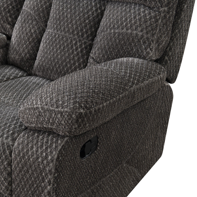 New Classic Furniture Bravo U1165-30-SLP Reclining Sofa - Charcoal IMAGE 5
