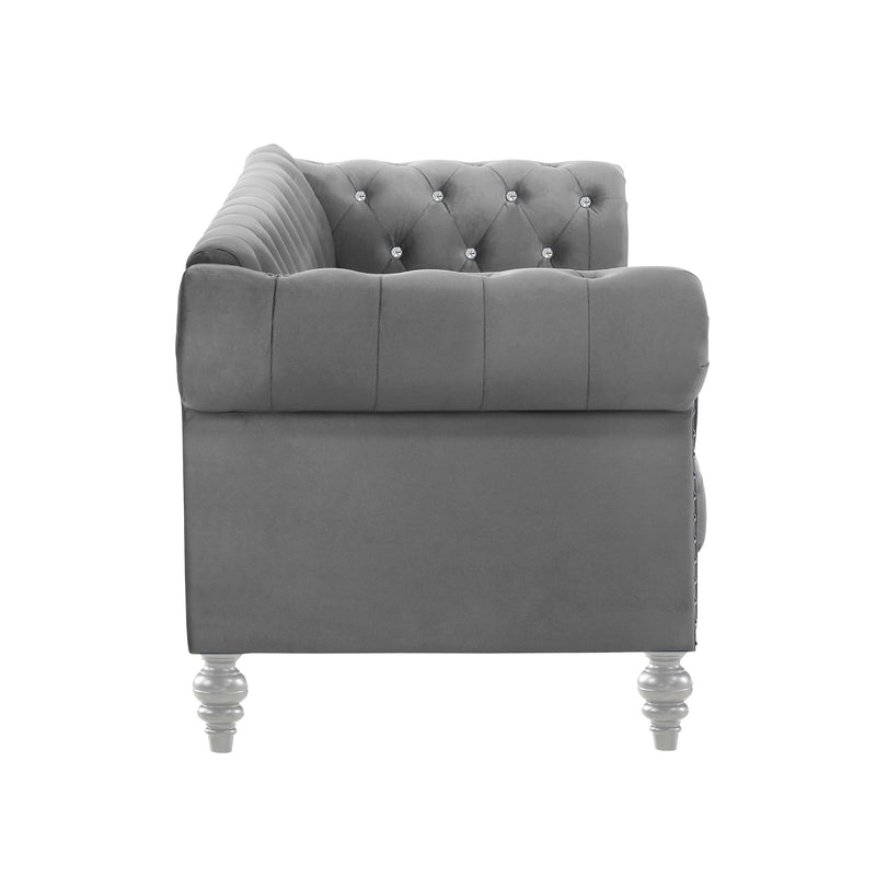 New Classic Furniture Emma Crystal UKD13-10-GRYC Chair - Grey IMAGE 3