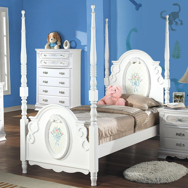 Acme Furniture Flora BD01638T Twin Bed with Poster IMAGE 1