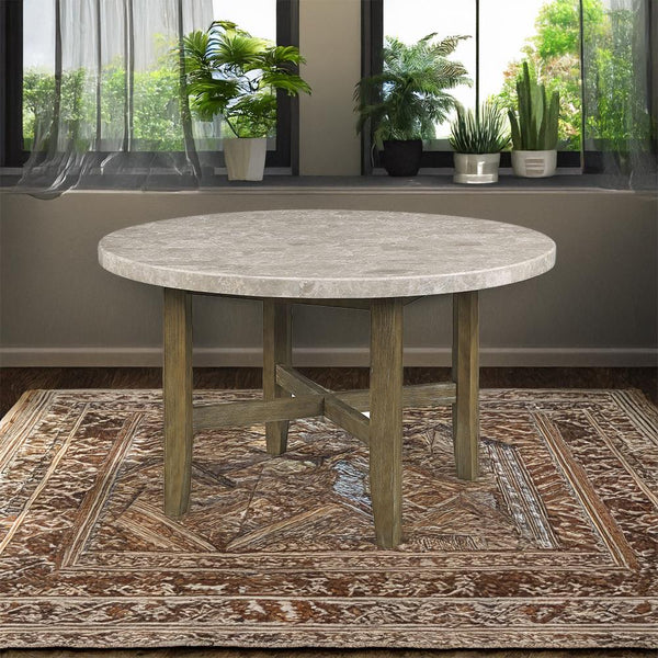 Acme Furniture Karsen DN01449 Dining Table with Marble Top IMAGE 1