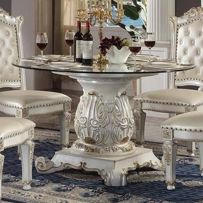 Acme Furniture Vendome DN01524 Round Dining Table with Pedestal Base IMAGE 1
