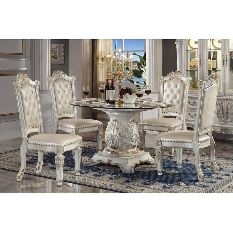 Acme Furniture Vendome DN01524 Round Dining Table with Pedestal Base IMAGE 2