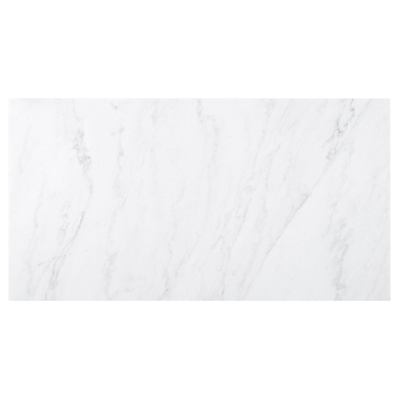 Coaster Furniture Osborne 115511 Trestle Base Marble Top Dining Table - Espresso/White IMAGE 4