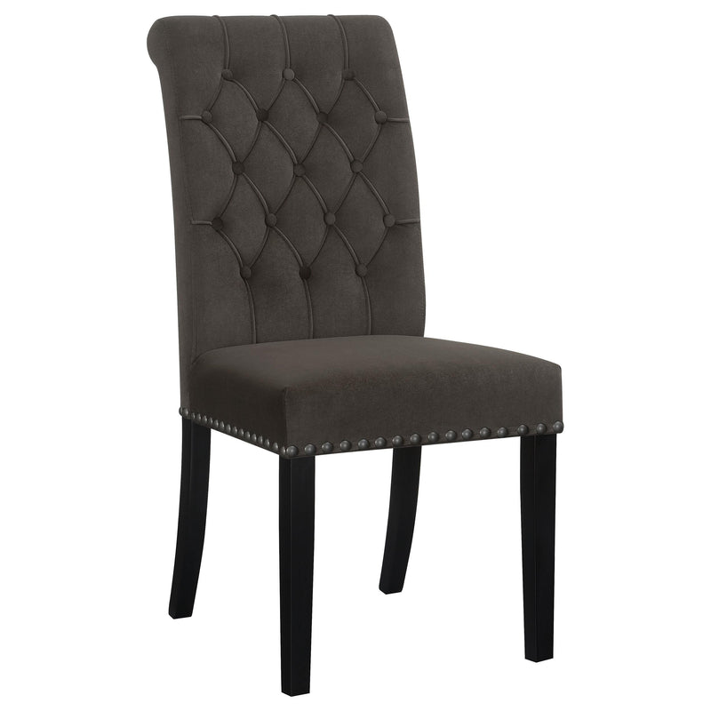 Coaster Furniture Alana 115172 Upholstered Tufted Side Chairs with Nailhead Trim - Brown IMAGE 1