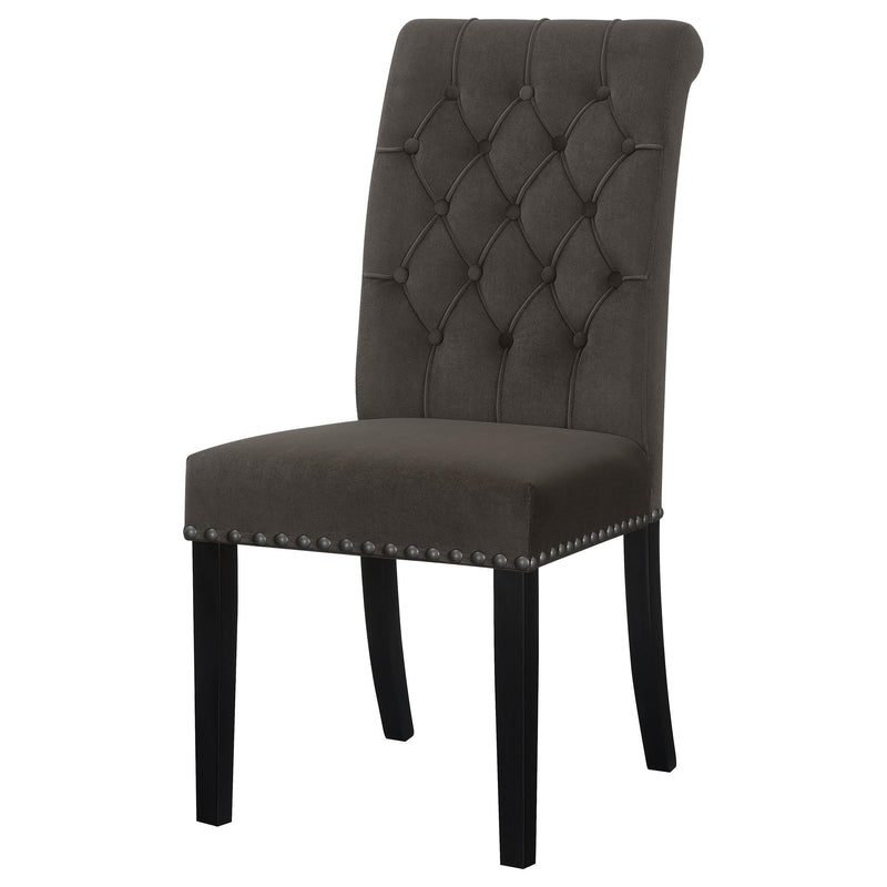 Coaster Furniture Alana 115172 Upholstered Tufted Side Chairs with Nailhead Trim - Brown IMAGE 3
