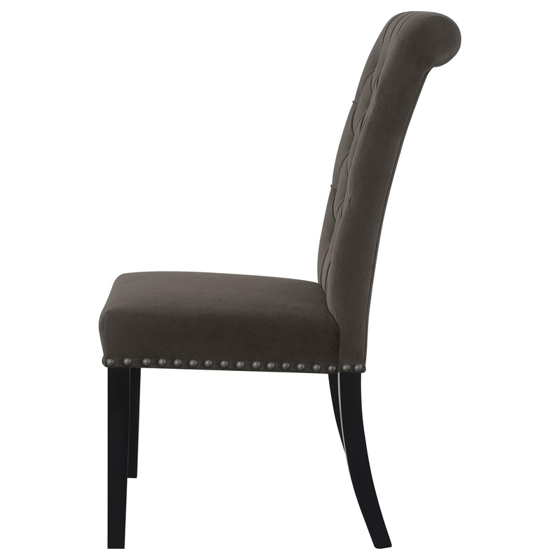 Coaster Furniture Alana 115172 Upholstered Tufted Side Chairs with Nailhead Trim - Brown IMAGE 4