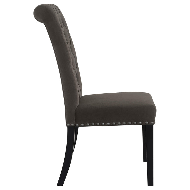 Coaster Furniture Alana 115172 Upholstered Tufted Side Chairs with Nailhead Trim - Brown IMAGE 7