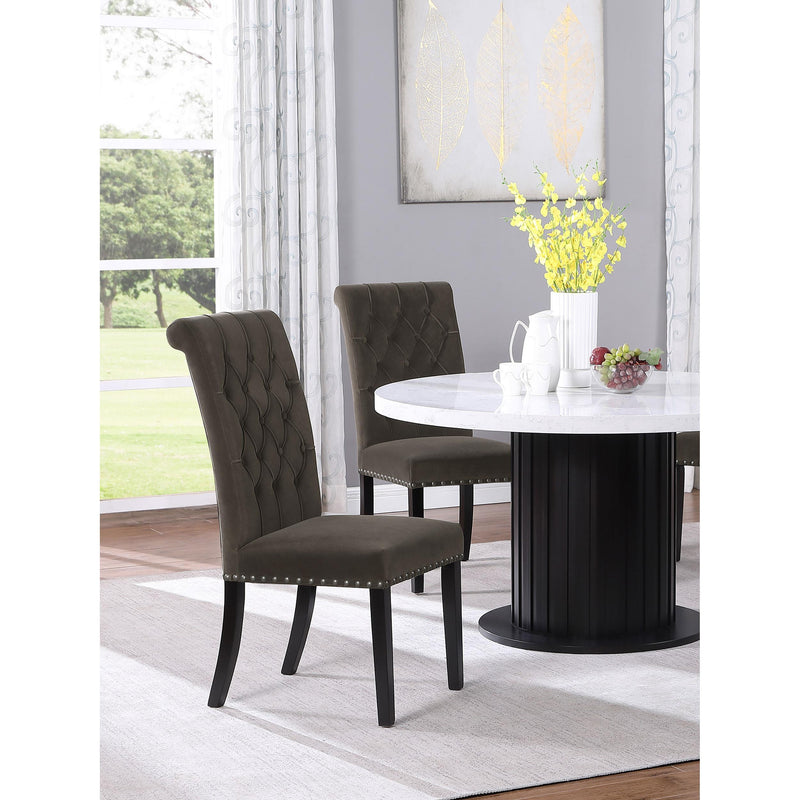 Coaster Furniture Alana 115172 Upholstered Tufted Side Chairs with Nailhead Trim - Brown IMAGE 8