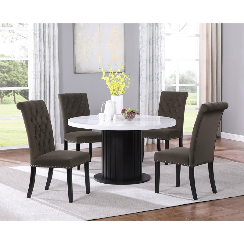Coaster Furniture Alana 115172 Upholstered Tufted Side Chairs with Nailhead Trim - Brown IMAGE 9