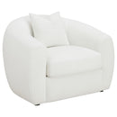 Coaster Furniture Isabella 509873 Upholstered Tight Back Chair - White IMAGE 1