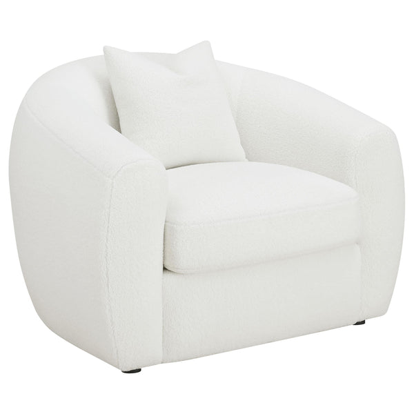 Coaster Furniture Isabella 509873 Upholstered Tight Back Chair - White IMAGE 1