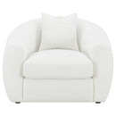 Coaster Furniture Isabella 509873 Upholstered Tight Back Chair - White IMAGE 2