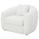 Coaster Furniture Isabella 509873 Upholstered Tight Back Chair - White IMAGE 3