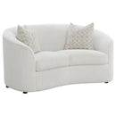 Coaster Furniture Rainn 509172 Upholstered Tight Back Loveseat - Latte IMAGE 1