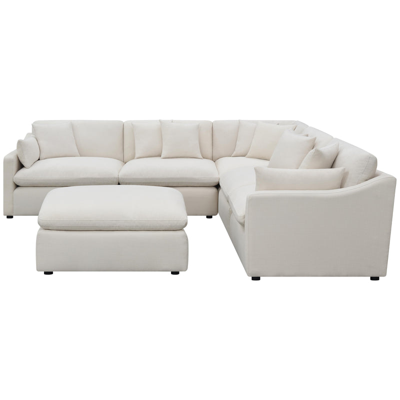 Coaster Furniture Hobson 551453 Cushion Seat Ottoman - Off-White IMAGE 4
