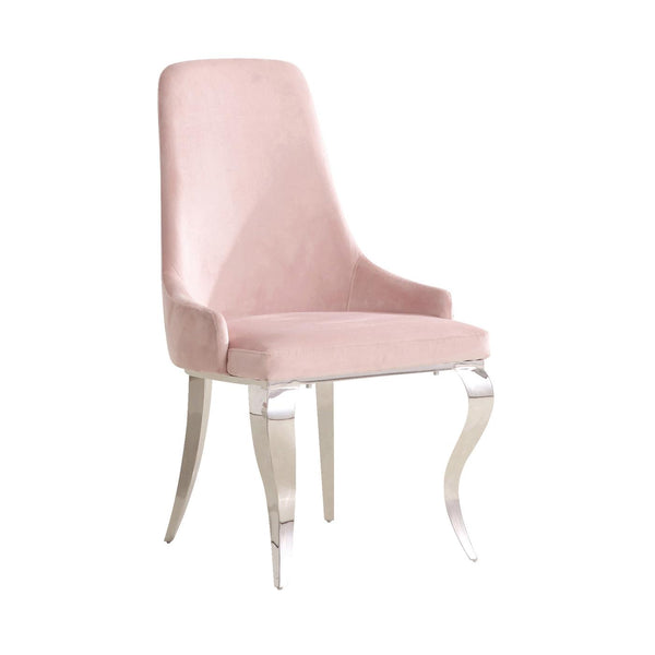 Coaster Furniture Antoine 108813 Upholstered Demi Arm Dining Chairs - Pink IMAGE 1
