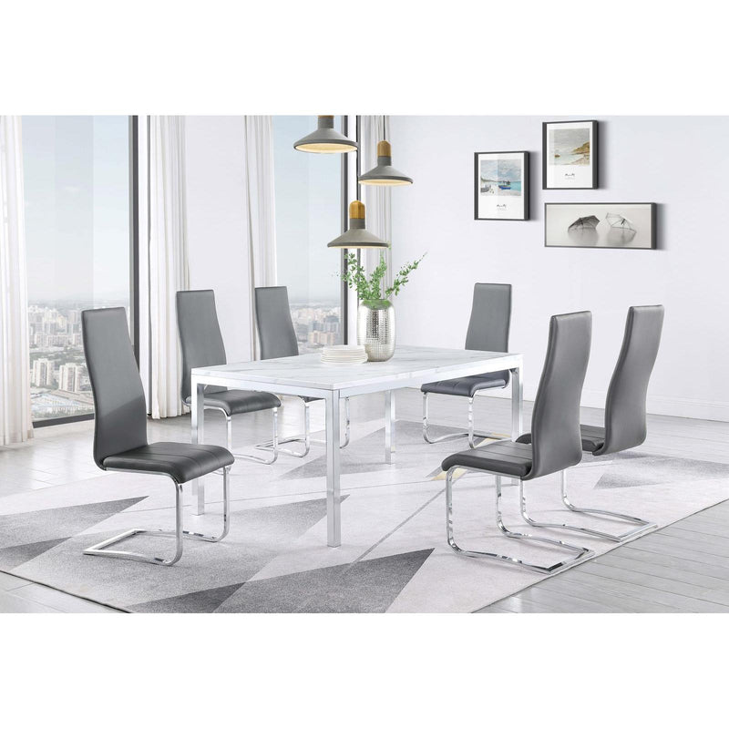 Coaster Furniture Montclair 100515GRY Upholstered High Back Side Chairs - Grey/Chrome IMAGE 10