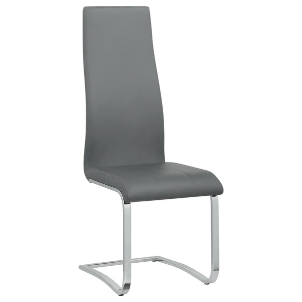 Coaster Furniture Montclair 100515GRY Upholstered High Back Side Chairs - Grey/Chrome IMAGE 1