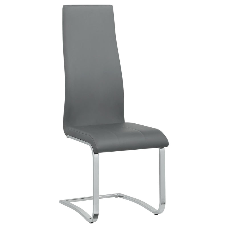 Coaster Furniture Montclair 100515GRY Upholstered High Back Side Chairs - Grey/Chrome IMAGE 1
