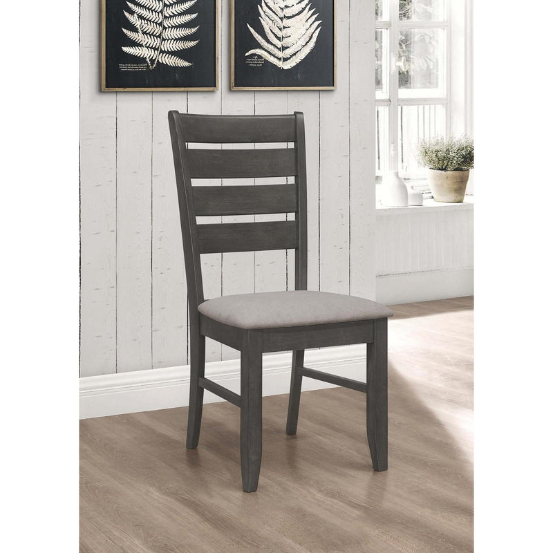 Coaster Furniture Dalila 102722GRY Slat Back Dining Side Chair - Dark Grey IMAGE 2