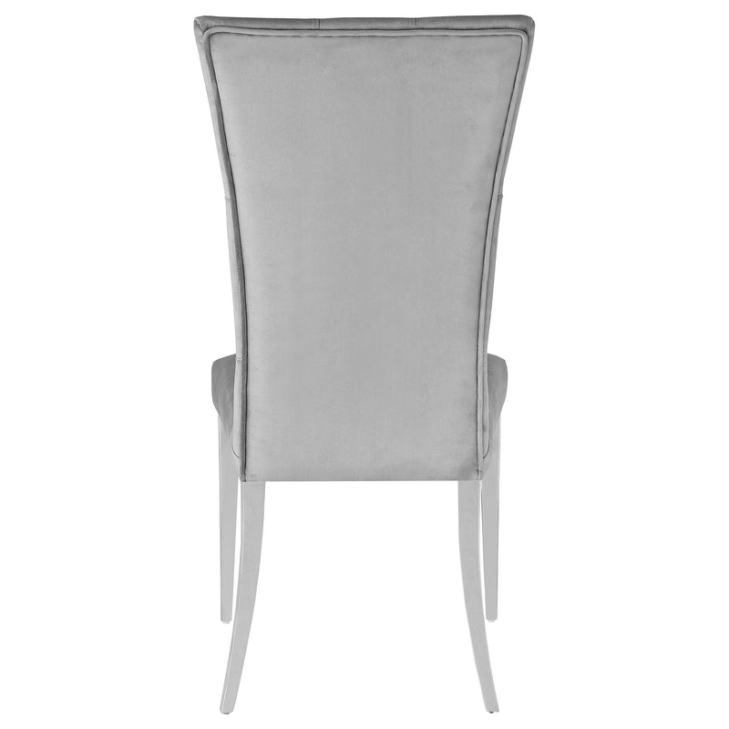 Coaster Furniture Kerwin 111103 Tufted Upholstered Side Chair - Grey/Chrome IMAGE 6