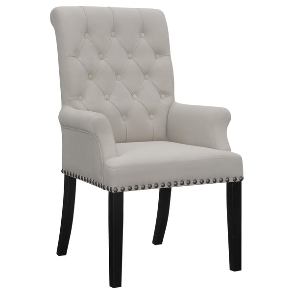 Coaster Furniture Alana 115183 Upholstered Tufted Arm Chair with Nailhead Trim IMAGE 1
