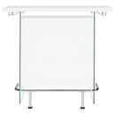 Coaster Furniture Acosta 182632 Rectangular Bar Unit With Footrest And Glass Side Panels IMAGE 2